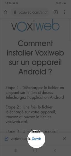 Installation Android Etape 1