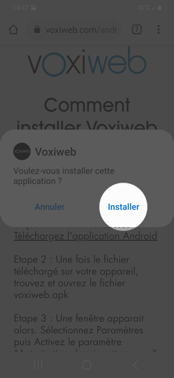 Installation Android Etape 5